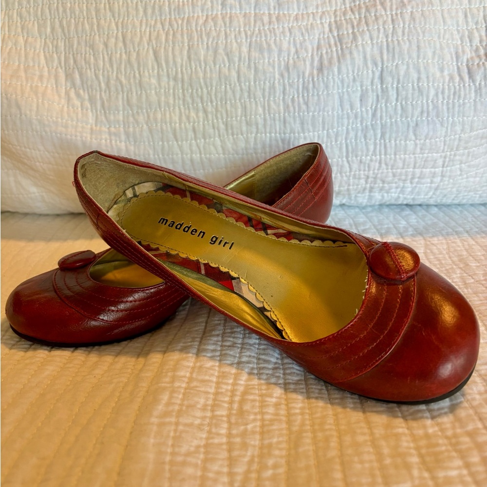 Madden Girl Burgundy Heels 7.5